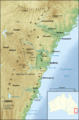 Karte Sydneybecken