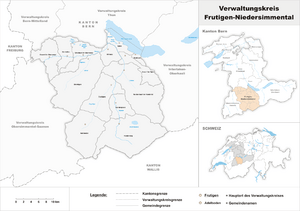 Karte Verwaltungskreis Frutigen-Niedersimmental 2010