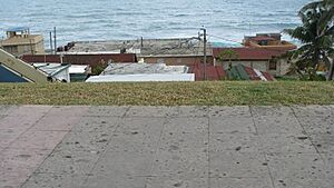 La Perla, San Juan, Puerto Rico, view from basketball court