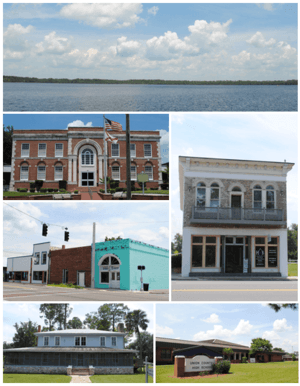 Images from top, left to right: Butler Lake, Union County Courthouse, Downtown Lake Butler, Townsend-Green Building & Museum, Lake Butler Woman's Club, Union County High School