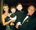 Larry King with his wife and children