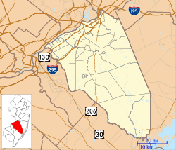 Apple Pie Hill is located in Burlington County, New Jersey