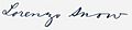 Lorenzo Snow signature