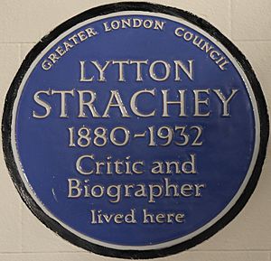 Lytton Strachey 51 Gordon Square blue plaque