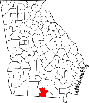 Map of Georgia highlighting Lowndes County