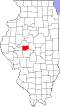 State map highlighting Menard County