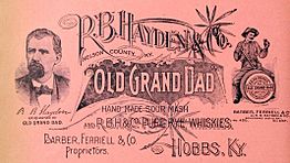 OLD GRAND DAD HAND MADE SOUR MASH - Pacific wine and spirit review (1894) (14781695394) (cropped)