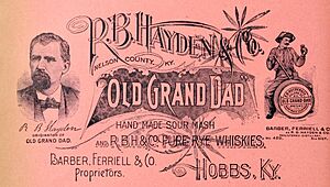 OLD GRAND DAD HAND MADE SOUR MASH - Pacific wine and spirit review (1894) (14781695394) (cropped)