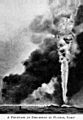 Oil well burning in Bibi Eibat
