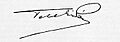 Pál Teleki signature