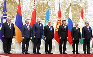 Participants in the CSTO Collective Security Council meeting