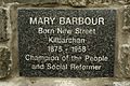 Plaque on Mary Barbour Cairn - Kilbarchan