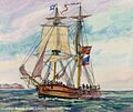 Prize brig "Adams" in Lake Erie, Ontario, in 1812 (JRR 1153)
