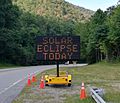 Road Sign SOLAR ECLIPSE TODAY - IMG 20170821 172443 (cropped)
