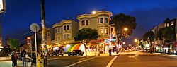 Cole Street, left, and Haight Street, right