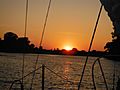 Sailing sunset on Lake St. Clair