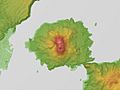 Sakurajima Relief Map, SRTM-1
