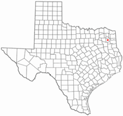 Location of Gilmer, Texas