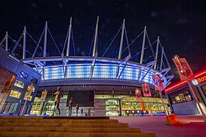 Terry Fox Statue with BC Place