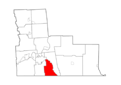Map highlighting Conklin's location within Broome County.