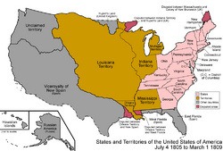 Location of Louisiana Territory
