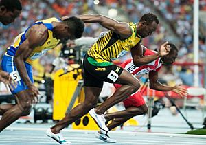 Usain Bolt 100 m heats Moscow 2013