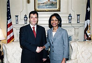 Vojislav Koštunica and Condoleezza Rice