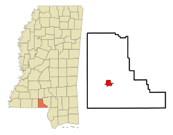 Location of Tylertown, Mississippi