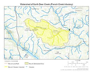 Watershed of North Deer Creek (French Creek tributary)