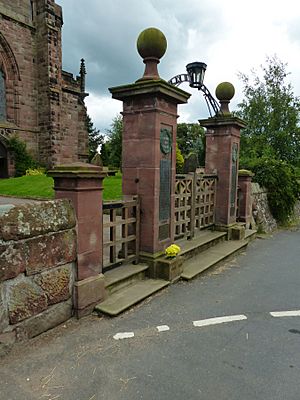 West gates to St Boniface Church, Bunbury, Cheshire