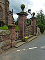 West gates to St Boniface Church, Bunbury, Cheshire