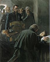 Wilhelm von Schwerins död, målning av Albert Edelfelt från 1900