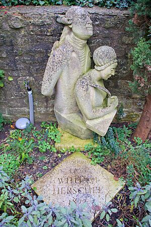 William Herschel Museum - Herschel statue in garden