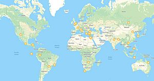 Wonders of the world map