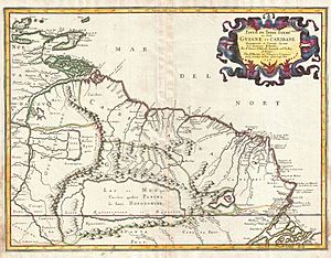 1656 Sanson Map of Guiana, Venezuela, and El Dorado - Geographicus - Guiane-sanson-1656