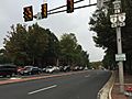 2016-10-06 08 58 55 View south along U.S. Route 29 and west along Virginia State Route 237 (Washington Street) at Virginia State Route 7 (Broad Street) in Falls Church, Virginia