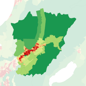 2023 NZ Census Population Density - Upper Hutt City
