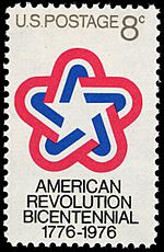 American Revolution Bicentennial 8c 1971 issue U.S. stamp
