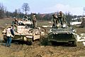 BTR-80 and Bradley