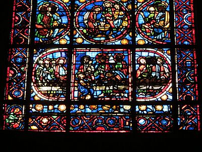 Baie 10 - Vitrail de la Passion 4 - déambulatoire, cathédrale de Rouen