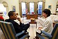 Barack Obama and Susan Collins in the Oval Office 2009