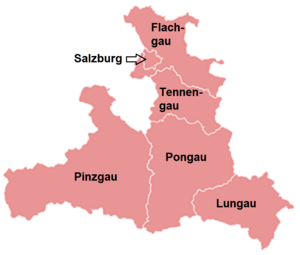 Bezirke Salzburg mit Namen