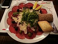 Carpaccio with cheese in Warsaw