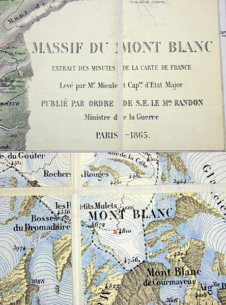 Carte Mieulet Mont Blanc+frontispice
