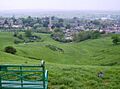 Castle Cary castle remains from Lodge Hill