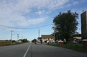 Looking east at downtown Champion