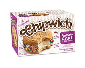 Chipwich Birthday Cake ice cream sandwich package