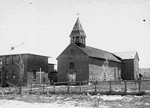 Church at Peña Blanca, 1915. Photo by Carlos Vierra
