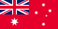 Australian Flag with red background