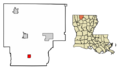 Claiborne Parish Louisiana Incorporated and Unincorporated areas Athens Highlighted